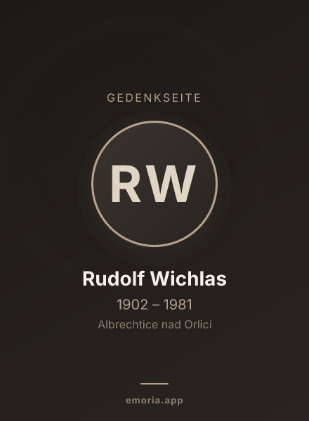 Gedenkportrait von Rudolf Wichlas
