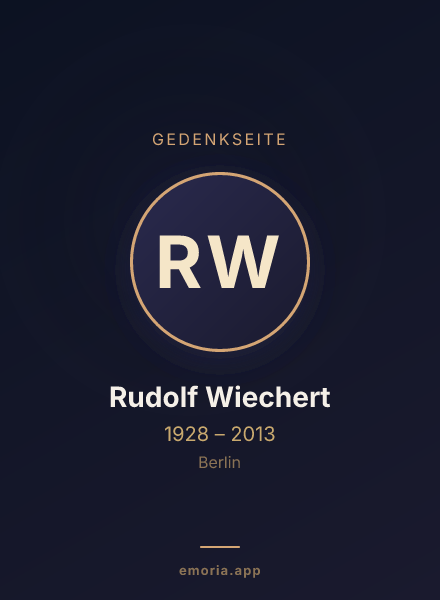 Gedenkportrait von Rudolf Wiechert