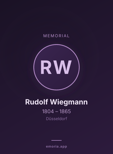 Memorial portrait of Rudolf Wiegmann