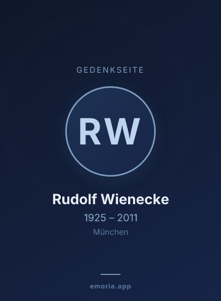 Gedenkportrait von Rudolf Wienecke