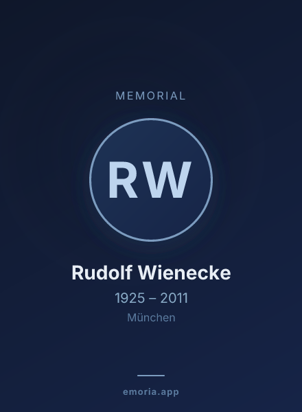 Memorial portrait of Rudolf Wienecke