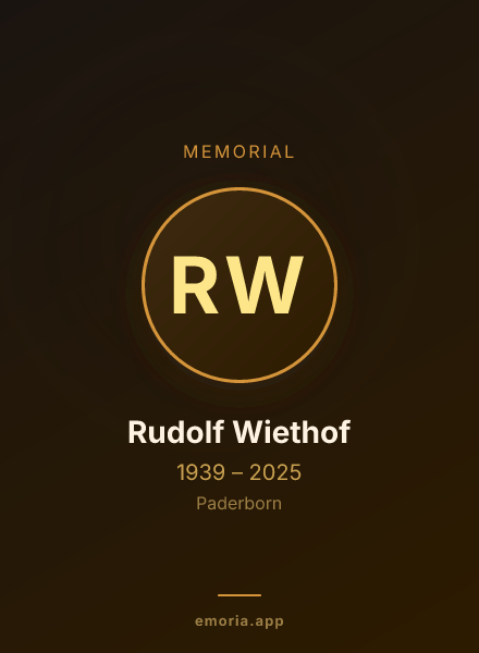 Memorial portrait of Rudolf Wiethof