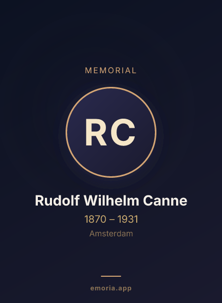 Memorial portrait of Rudolf Wilhelm Canne