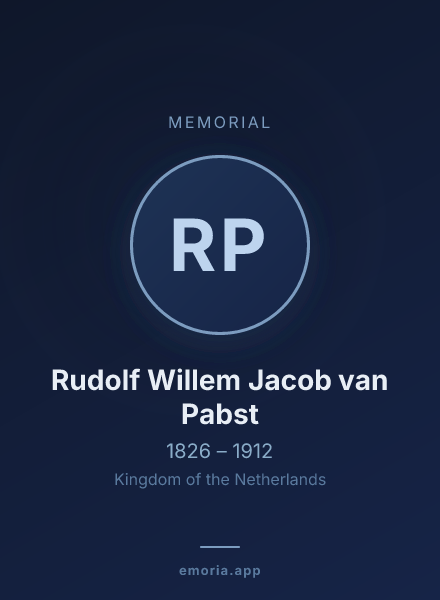 Memorial portrait of Rudolf Willem Jacob van Pabst