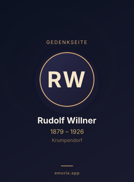 Gedenkportrait von Rudolf Willner