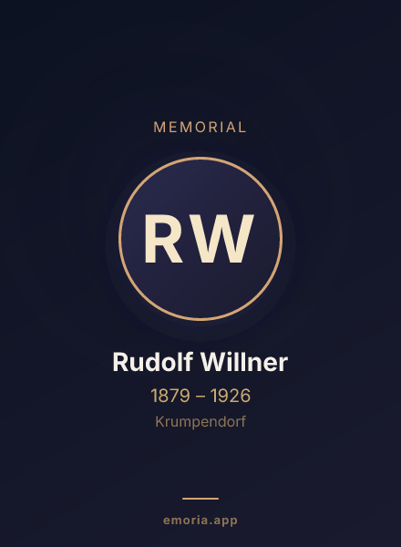 Memorial portrait of Rudolf Willner