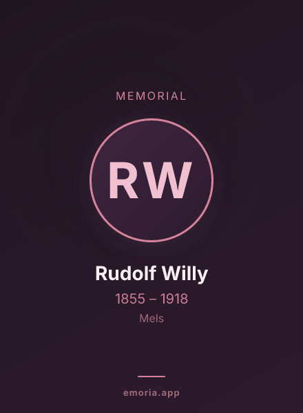 Memorial portrait of Rudolf Willy
