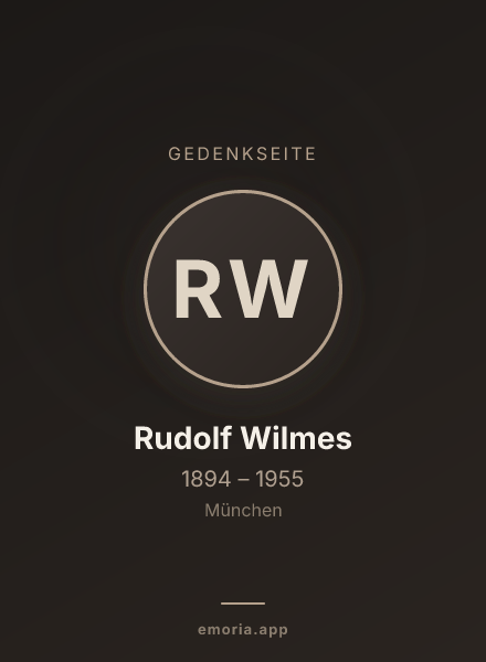 Gedenkportrait von Rudolf Wilmes