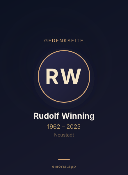Gedenkportrait von Rudolf Winning
