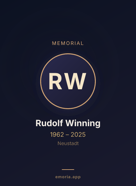 Memorial portrait of Rudolf Winning