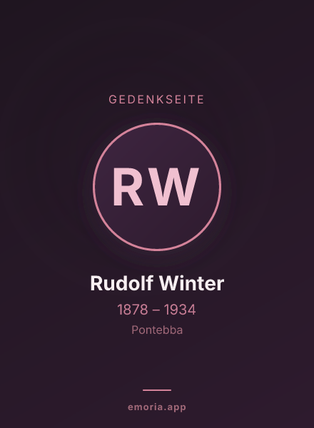 Gedenkportrait von Rudolf Winter