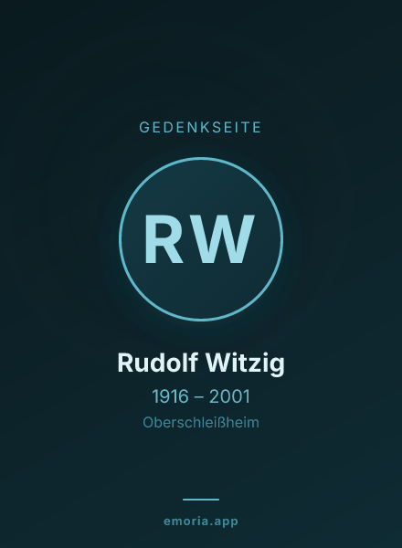 Gedenkportrait von Rudolf Witzig