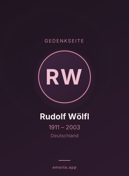 Gedenkportrait von Rudolf Wölfl