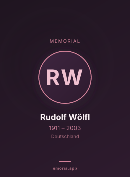 Memorial portrait of Rudolf Wölfl