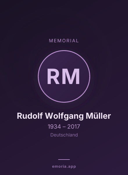 Memorial portrait of Rudolf Wolfgang Müller