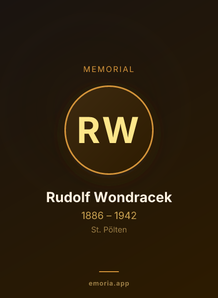 Memorial portrait of Rudolf Wondracek