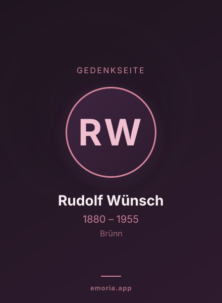Gedenkportrait von Rudolf Wünsch