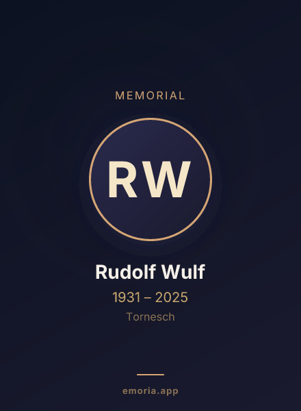 Memorial portrait of Rudolf Wulf