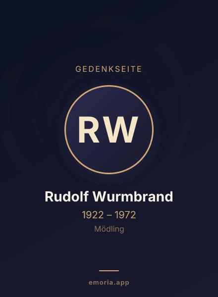 Gedenkportrait von Rudolf Wurmbrand