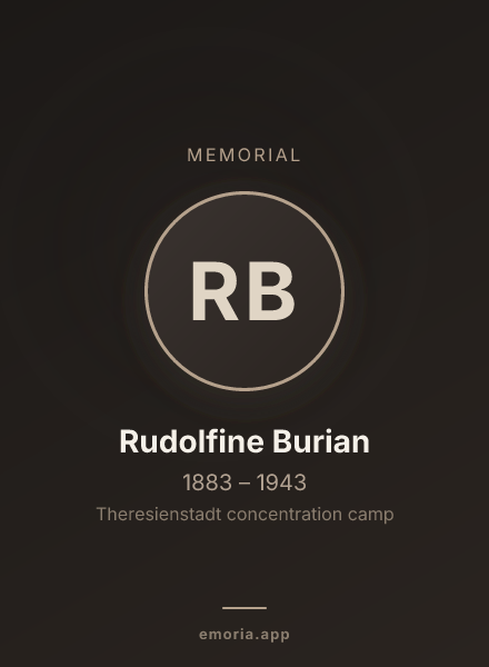 Memorial portrait of Rudolfine Burian