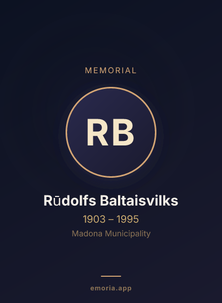 Memorial portrait of Rūdolfs Baltaisvilks