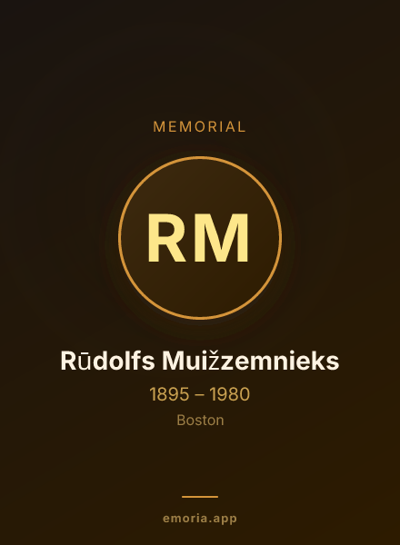 Memorial portrait of Rūdolfs Muižzemnieks
