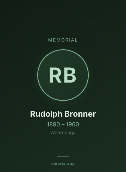 Memorial portrait of Rudolph Bronner