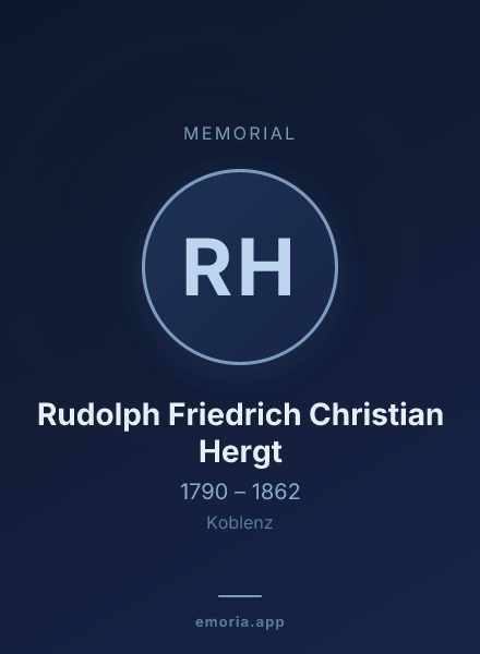 Memorial portrait of Rudolph Friedrich Christian Hergt