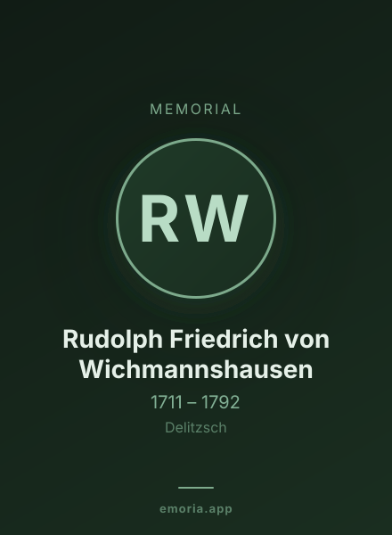 Memorial portrait of Rudolph Friedrich von Wichmannshausen