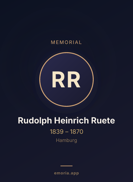 Memorial portrait of Rudolph Heinrich Ruete