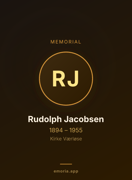 Memorial portrait of Rudolph Jacobsen