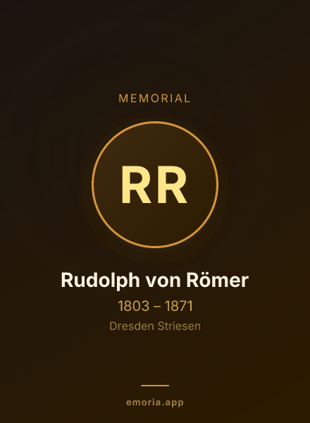 Memorial portrait of Rudolph von Römer