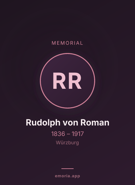Memorial portrait of Rudolph von Roman