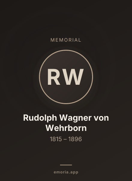 Memorial portrait of Rudolph Wagner von Wehrborn