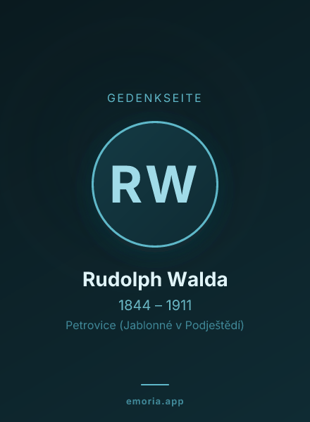 Gedenkportrait von Rudolph Walda
