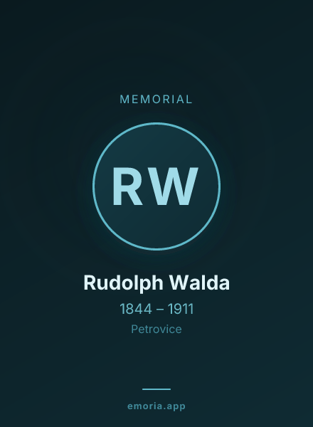 Memorial portrait of Rudolph Walda