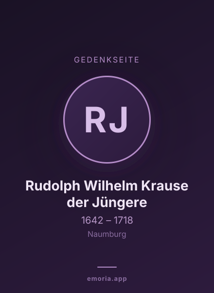 Gedenkportrait von Rudolph Wilhelm Krause der Jüngere