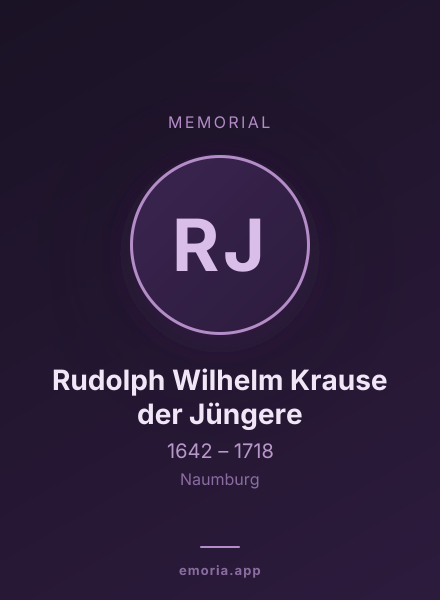 Memorial portrait of Rudolph Wilhelm Krause der Jüngere
