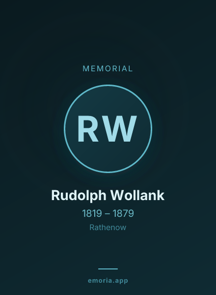 Memorial portrait of Rudolph Wollank