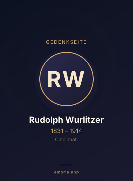 Gedenkportrait von Rudolph Wurlitzer