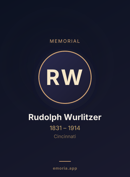 Memorial portrait of Rudolph Wurlitzer