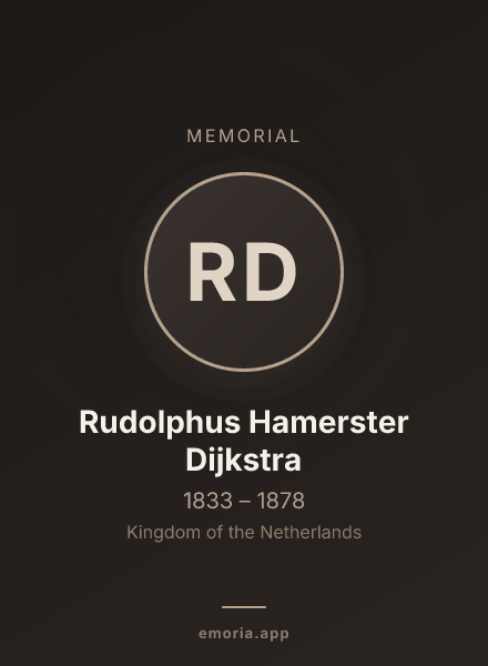 Memorial portrait of Rudolphus Hamerster Dijkstra