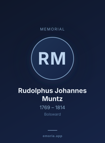 Memorial portrait of Rudolphus Johannes Muntz
