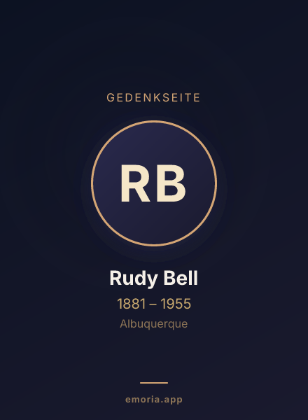 Gedenkportrait von Rudy Bell