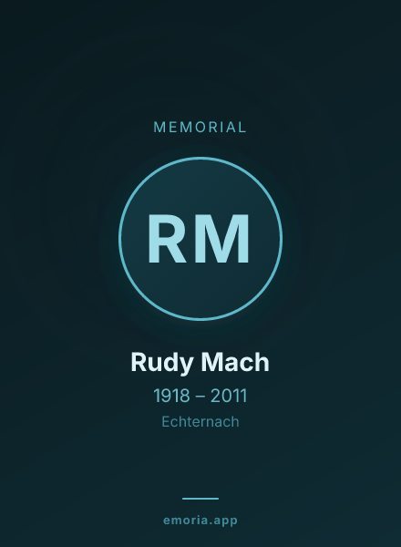 Memorial portrait of Rudy Mach