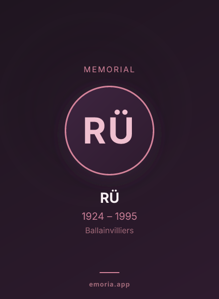 Memorial portrait of RÜ