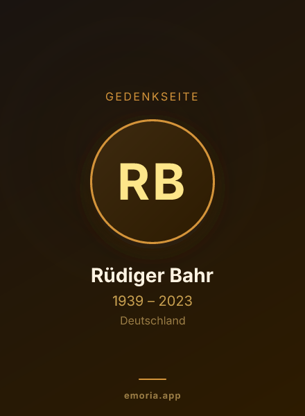 Gedenkportrait von Rüdiger Bahr