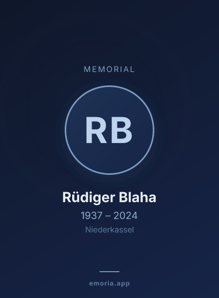 Memorial portrait of Rüdiger Blaha