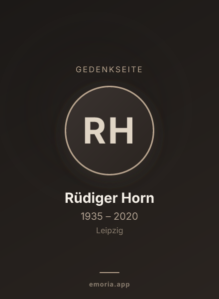 Gedenkportrait von Rüdiger Horn
