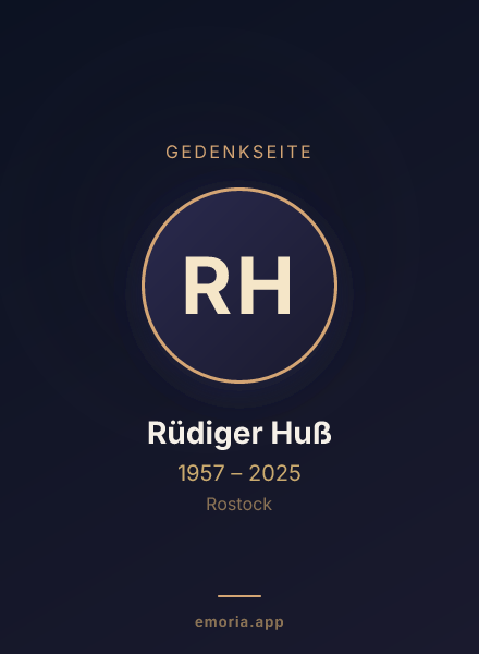 Gedenkportrait von Rüdiger Huß